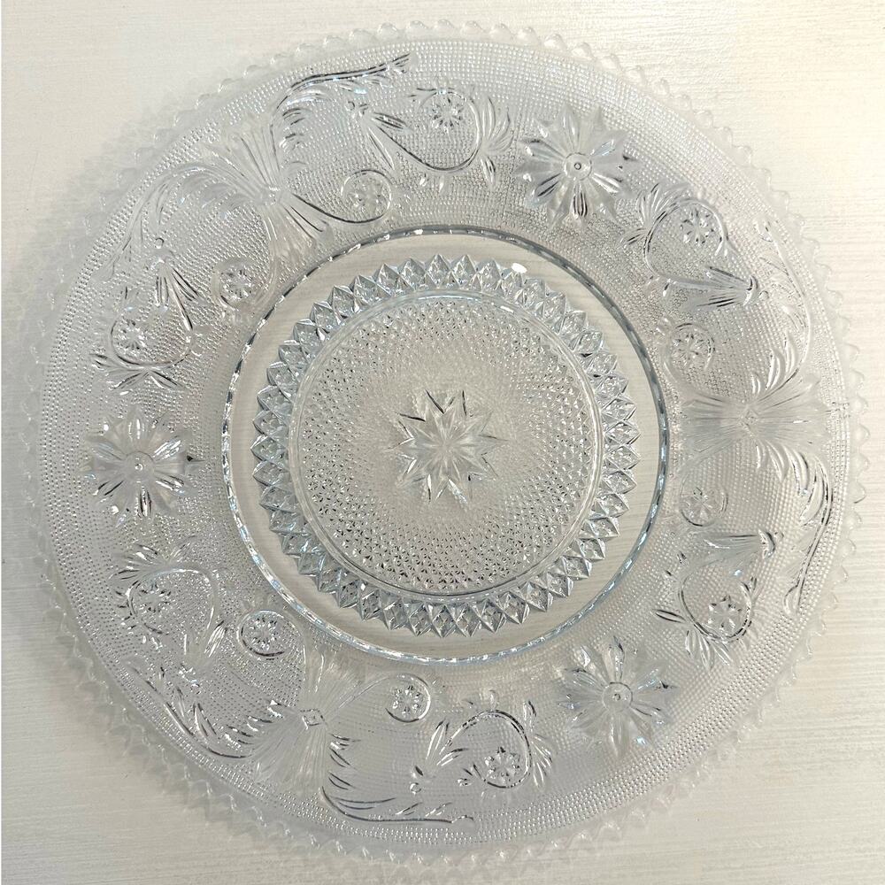 Duncan & Miller Sandwich Glass # 41 Vintage Dinner Plate-9 5/8" Rare Excellent!